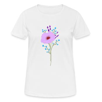 Blumenstrauß - Frauen T-Shirt atmungsaktiv - Weiß - Vorne - AI Model Female 172 dark (172cm)