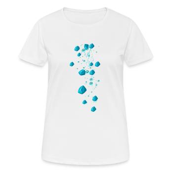 Edelsteine, türkis, Perlen,Sterne, Steine - Frauen T-Shirt atmungsaktiv - Weiß - Vorne - AI Model Female 172 dark (172cm)