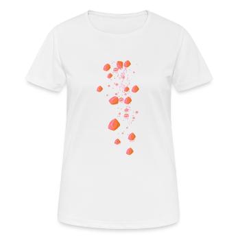 Edelsteine, rot,Perlen,Sterne, Steine, Rubin - Frauen T-Shirt atmungsaktiv - Weiß - Vorne - AI Model Female 172 dark (172cm)