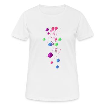 Edelsteine, bunt,Perlen,Sterne, Steine - Frauen T-Shirt atmungsaktiv - Weiß - Vorne - AI Model Female 172 dark (172cm)