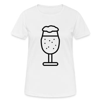 Bière - T-shirt respirant Femme - blanc - Devant - AI Model Female 172 dark (172cm)