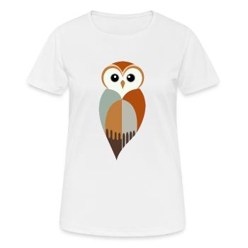 Stylized Owl - Women's Breathable T-Shirt - white - Front - AI Model Female 172 dark (172cm)