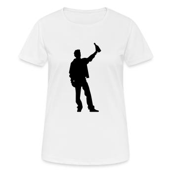 Silhouette ivre - T-shirt respirant Femme - blanc - Devant - AI Model Female 172 dark (172cm)