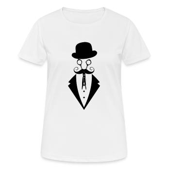 Logo du salon de coiffure - T-shirt respirant Femme - blanc - Devant - AI Model Female 172 dark (172cm)