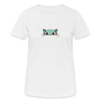 lustige motive bin schockiert, ich verstecke mich - Frauen T-Shirt atmungsaktiv - Weiß - Vorne - AI Model Female 172 dark (172cm)