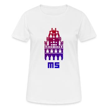 MS moderne Pixel Art - T-shirt respirant Femme - blanc - Devant - AI Model Female 172 dark (172cm)