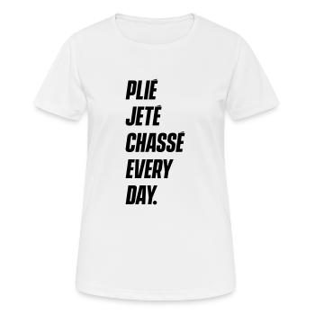 Mix of Dance Gymnastics Cheer Leading - T-shirt respirant Femme - blanc - Devant - AI Model Female 172 dark (172cm)