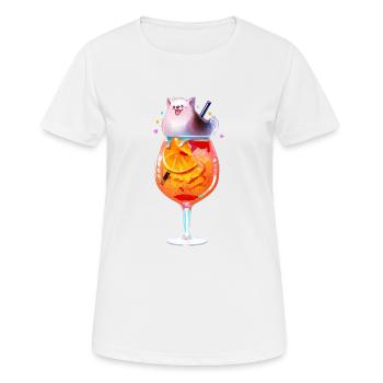 Cocktail + Spitz - Frauen T-Shirt atmungsaktiv - Weiß - Vorne - AI Model Female 172 dark (172cm)