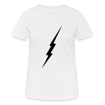 blitz - Frauen T-Shirt atmungsaktiv - Weiß - Vorne - AI Model Female 172 dark (172cm)