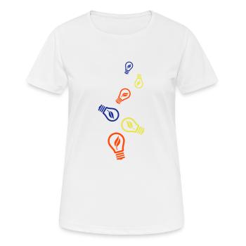 Light bulb icon - Women's Breathable T-Shirt - white - Front - AI Model Female 172 dark (172cm)