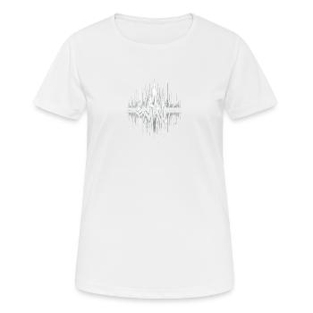 Fréquence cardiaque - T-shirt respirant Femme - blanc - Devant - AI Model Female 172 dark (172cm)