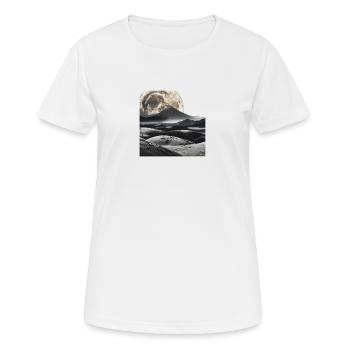 Lunar Magnificence: Ein irdisches Fest - Frauen T-Shirt atmungsaktiv - Weiß - Vorne - AI Model Female 172 dark (172cm)