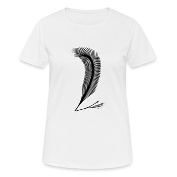 Feder Handschrift als Ausdruck des Charakters - Frauen T-Shirt atmungsaktiv - Weiß - Vorne - AI Model Female 172 dark (172cm)