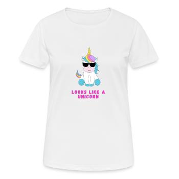Einhorn - Frauen T-Shirt atmungsaktiv - Weiß - Vorne - AI Model Female 172 dark (172cm)