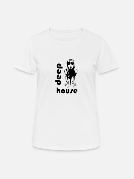 Deep House Black on bright - OSKR Design - Women's Breathable T-Shirt - white