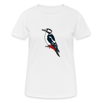 Buntspecht - Frauen T-Shirt atmungsaktiv - Weiß - Vorne - AI Model Female 172 dark (172cm)