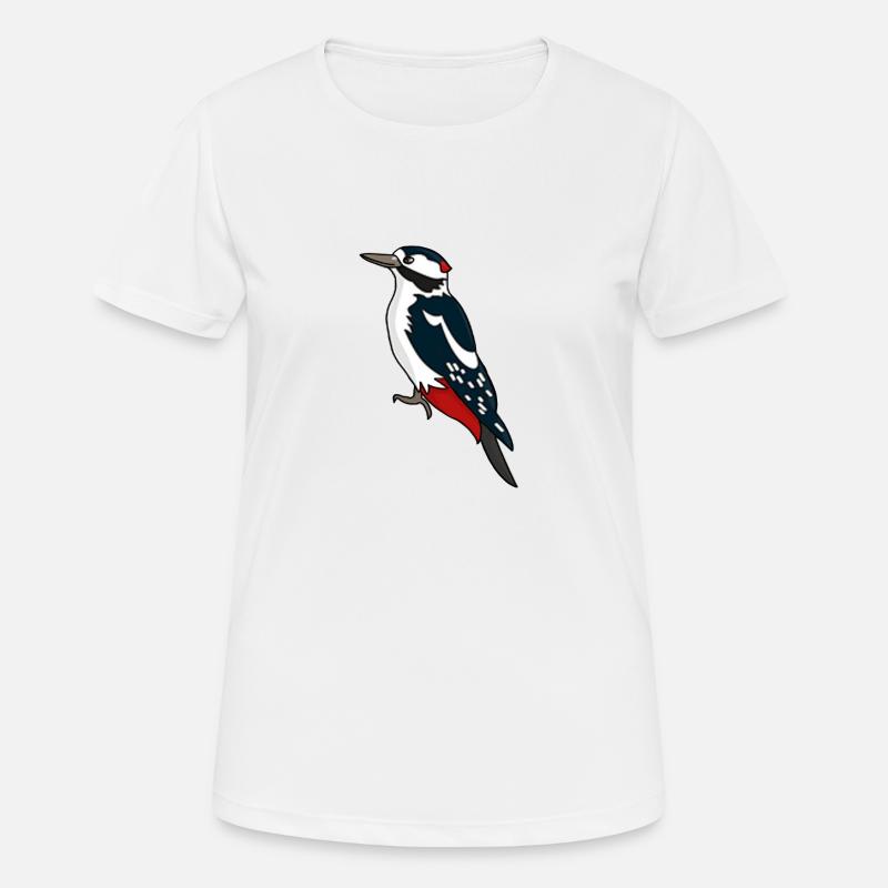 Great spotted woodpecker - Women's Breathable T-Shirt - white