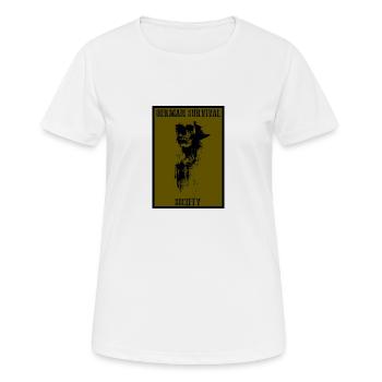 new project1 - Frauen T-Shirt atmungsaktiv - Weiß - Vorne - AI Model Female 172 dark (172cm)