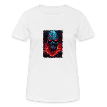 Citation drôle Squelette humain Sale Citation d’anniversaire - T-shirt respirant Femme - blanc - Devant - AI Model Female 172 dark (172cm)