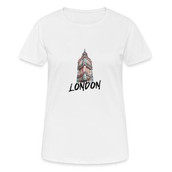 T-shirt Big Ben Londres - Illustration originale - T-shirt respirant Femme - blanc - Devant - AI Model Female 172 dark (172cm)