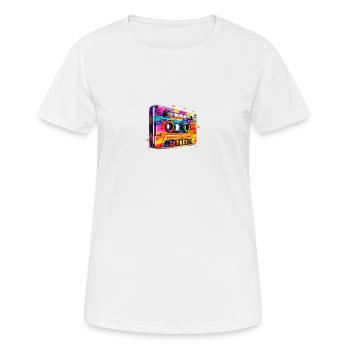 Cassette - T-shirt respirant Femme - blanc - Devant - AI Model Female 172 dark (172cm)