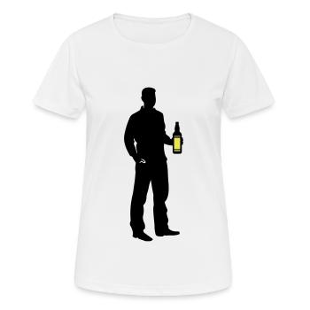 Drinker Silhouette Icon - Women's Breathable T-Shirt - white - Front - AI Model Female 172 dark (172cm)