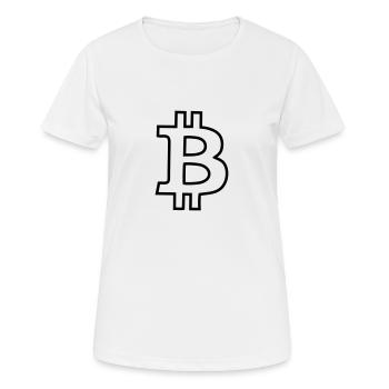 Bitcoin - Frauen T-Shirt atmungsaktiv - Weiß - Vorne - AI Model Female 172 dark (172cm)