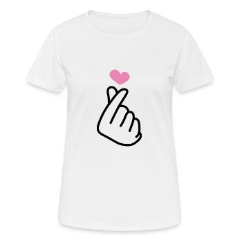 K Pop Finger Korean Pop K-Pop Snap Music Geschenk - Frauen T-Shirt atmungsaktiv - Weiß - Vorne - AI Model Female 172 dark (172cm)