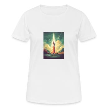 Rocket Launch - Frauen T-Shirt atmungsaktiv - Weiß - Vorne - AI Model Female 172 dark (172cm)