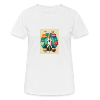 Rocket Launch Raketenstart - Frauen T-Shirt atmungsaktiv - Weiß - Vorne - AI Model Female 172 dark (172cm)