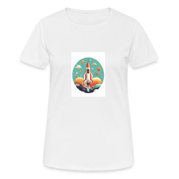 Rocket Launch - Frauen T-Shirt atmungsaktiv - Weiß - Vorne - AI Model Female 172 dark (172cm)