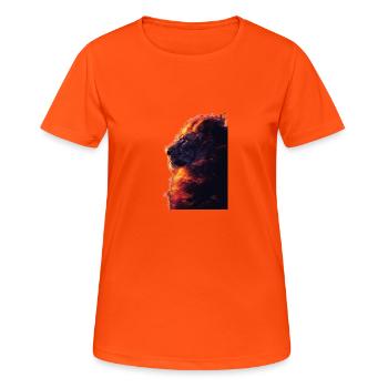 Lion - Women's Breathable T-Shirt - neon orange - Front - AI Model Female 172 dark (172cm)