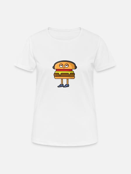 Burger - Frauen T-Shirt atmungsaktiv - Weiß