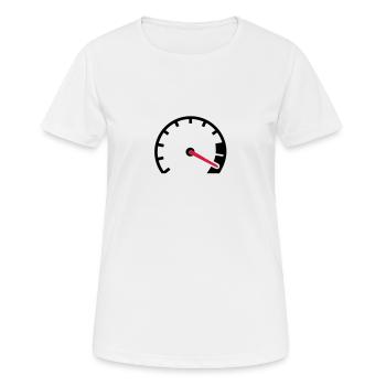 Compteur vitesse - T-shirt respirant Femme - blanc - Devant - AI Model Female 172 dark (172cm)