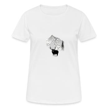 Moderne Natur - Frauen T-Shirt atmungsaktiv - Weiß - Vorne - AI Model Female 172 dark (172cm)