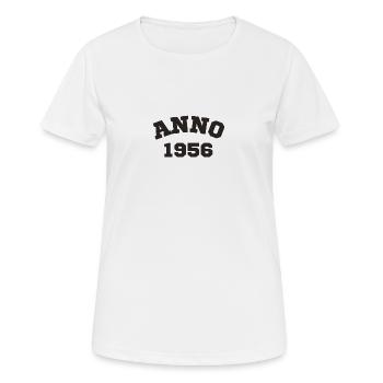 Anno 1956 Geburtstag Geburtsjahr - Frauen T-Shirt atmungsaktiv - Weiß - Vorne - AI Model Female 172 dark (172cm)