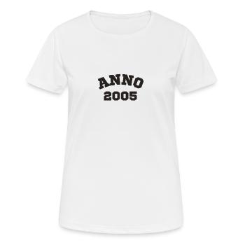 Anno 2005 Geburtstag Geburtsjahr - Frauen T-Shirt atmungsaktiv - Weiß - Vorne - AI Model Female 172 dark (172cm)