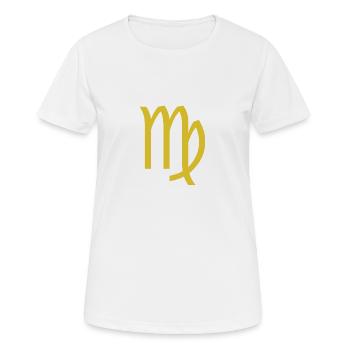 Zodiac sign Virgo, exclusive t-shirt design - Women's Breathable T-Shirt - white - Front - AI Model Female 172 dark (172cm)