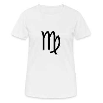 Zodiac sign Virgo, exclusive t-shirt design - Women's Breathable T-Shirt - white - Front - AI Model Female 172 dark (172cm)