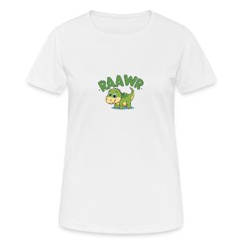 Baby Dino - Frauen T-Shirt atmungsaktiv - Weiß - Vorne - AI Model Female 172 dark (172cm)