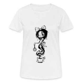 Tea Party Alice au Pays des Merveilles Gothique - T-shirt respirant Femme - blanc - Devant - AI Model Female 172 dark (172cm)