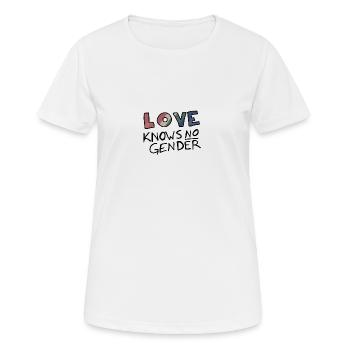 no gender - Frauen T-Shirt atmungsaktiv - Weiß - Vorne - AI Model Female 172 dark (172cm)