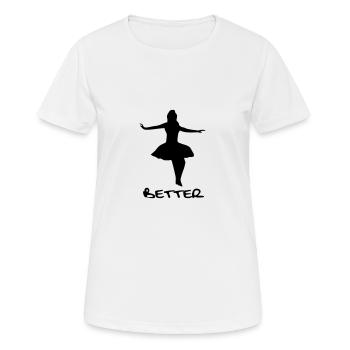 Couple de danse, danse rock’n’roll, femme; Conception de paire 1 - T-shirt respirant Femme - blanc - Devant - AI Model Female 172 dark (172cm)