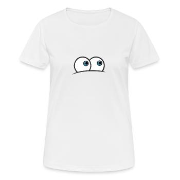 Yeux bleus - T-shirt respirant Femme - blanc - Devant - AI Model Female 172 dark (172cm)