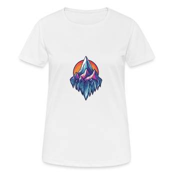 Eisberge Symbol Berge - Frauen T-Shirt atmungsaktiv - Weiß - Vorne - AI Model Female 172 dark (172cm)
