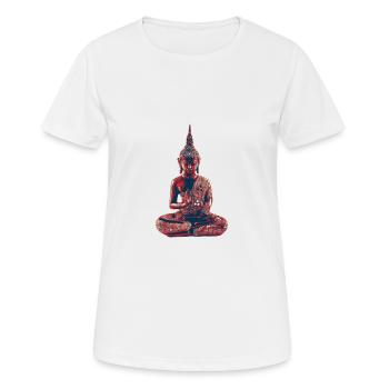 Bouddha - T-shirt respirant Femme - blanc - Devant - AI Model Female 172 dark (172cm)