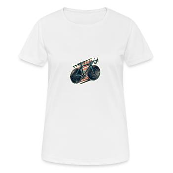 Vélo de gravier - T-shirt respirant Femme - blanc - Devant - AI Model Female 172 dark (172cm)