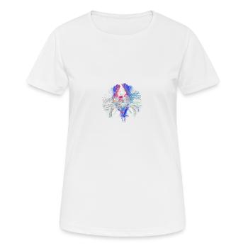 Gehirn und Traktographie - Frauen T-Shirt atmungsaktiv - Weiß - Vorne - AI Model Female 172 dark (172cm)