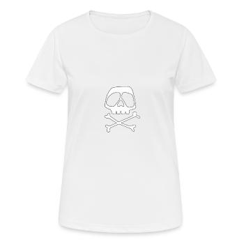 Cool - Crâne - T-shirt respirant Femme - blanc - Devant - AI Model Female 172 dark (172cm)