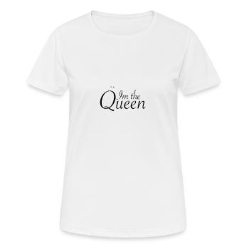 Queen - Frauen T-Shirt atmungsaktiv - Weiß - Vorne - AI Model Female 172 dark (172cm)